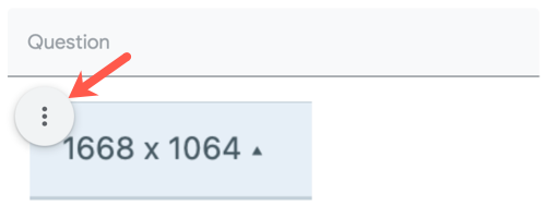 Меню с тремя точками для параметров изображения