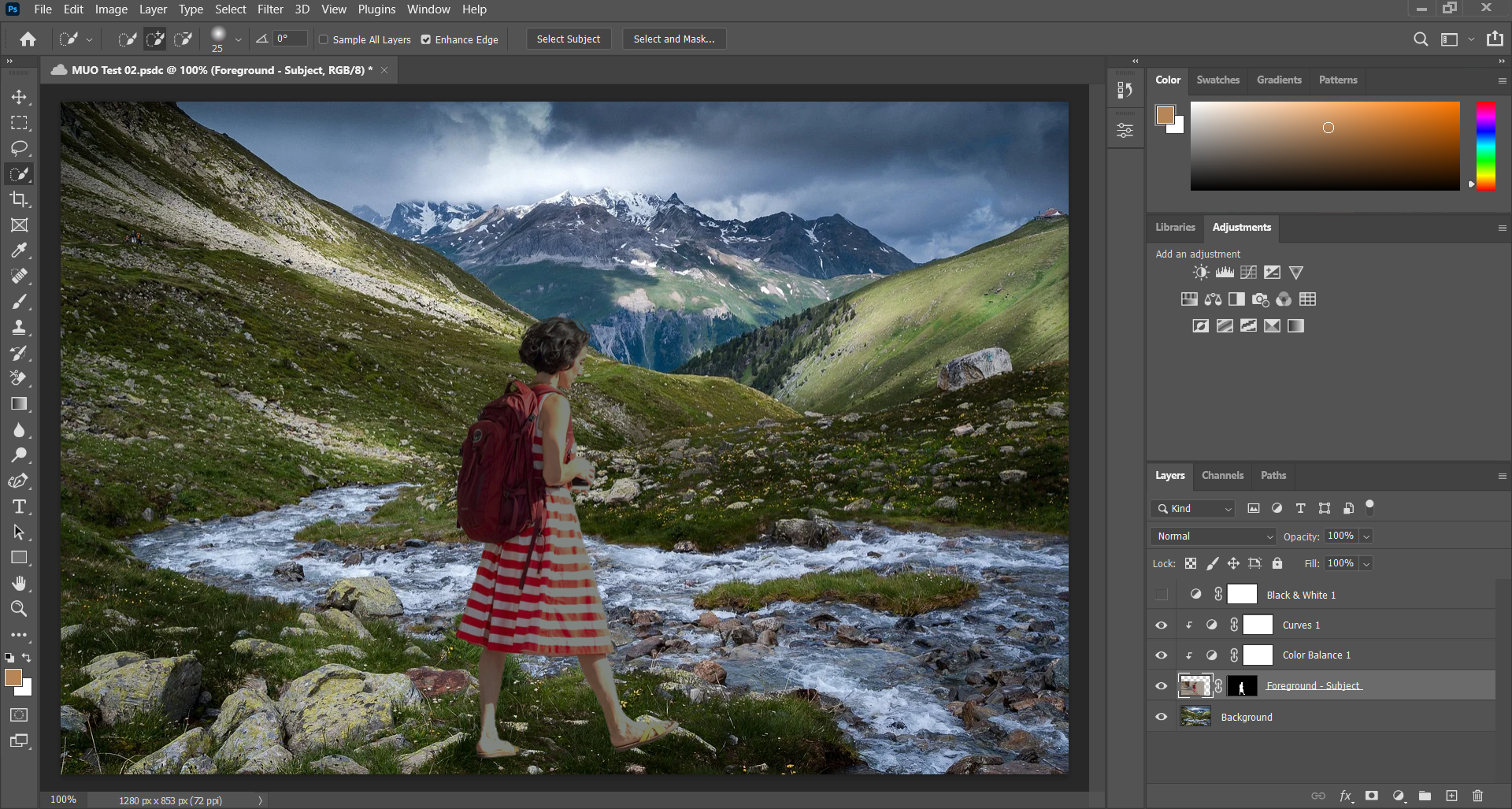 Готовый композит в Photoshop: объект встроен в фон