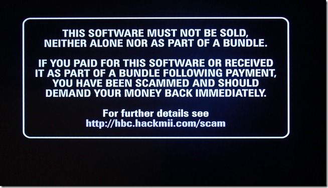 Экран эксплойта SmashStack на Wii