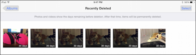 Опции удалить или восстановить на iOS