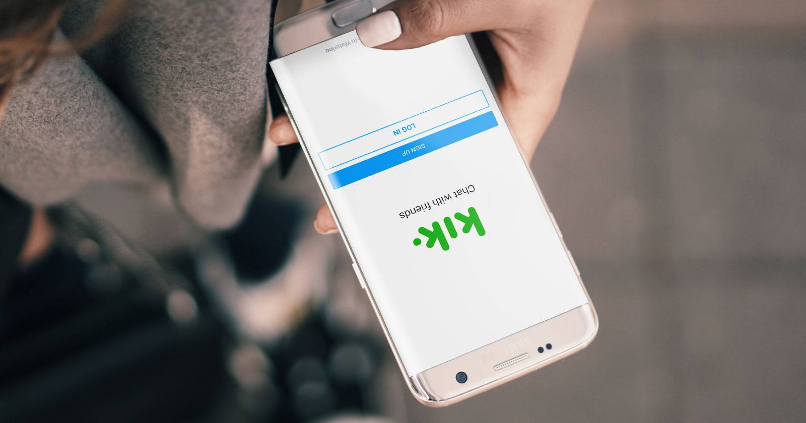 Удаление аккаунта Kik: экран приложения и логотип