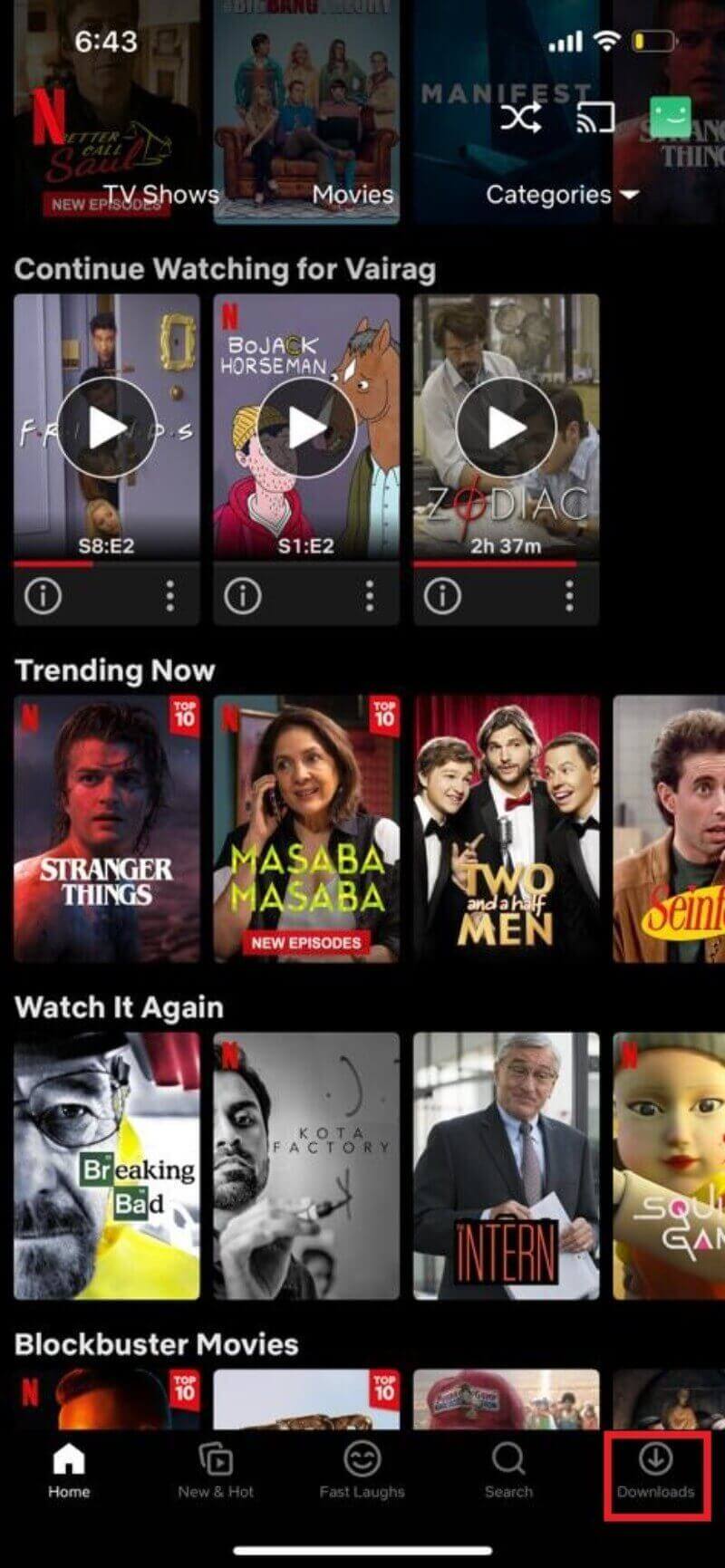monitoraggio download su iOS nella sezione Downloads
