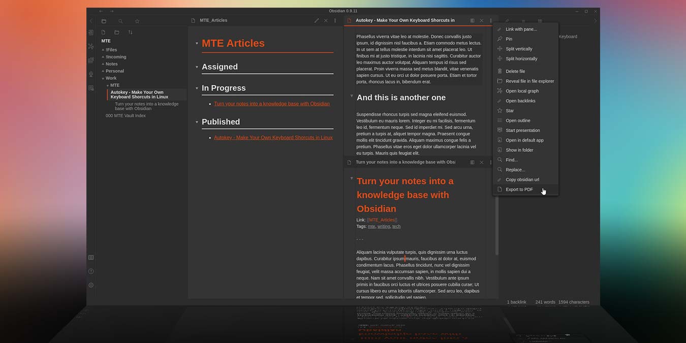 Obsidian: заметки в базу знаний