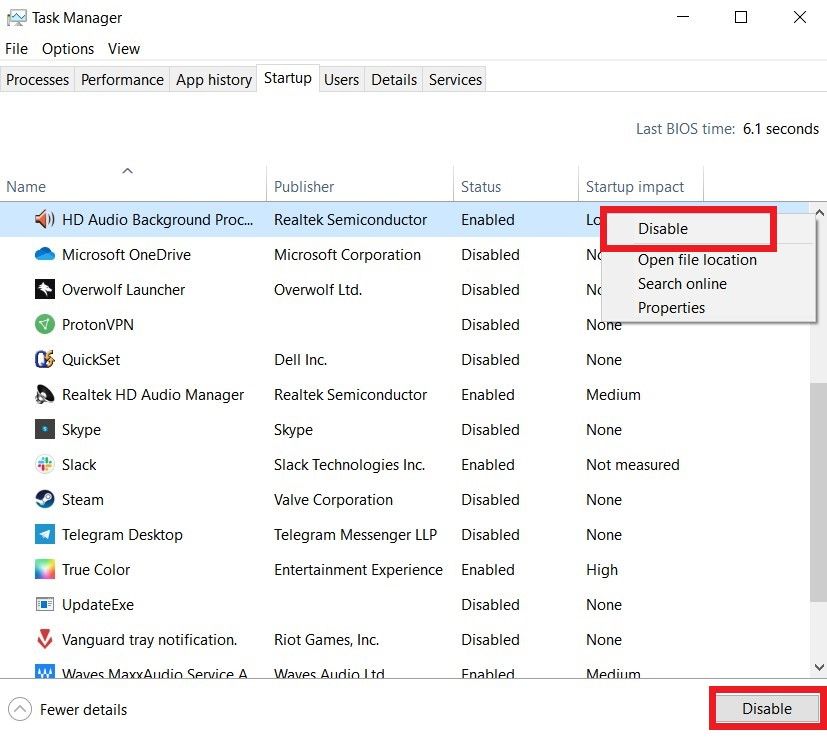 Отключение автозагрузки