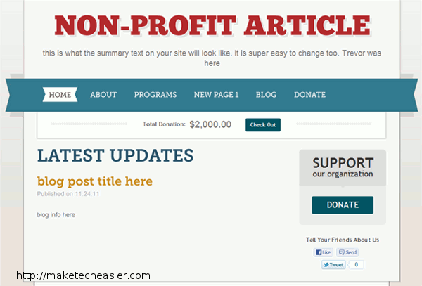 Предпросмотр сайта после внесённых изменений