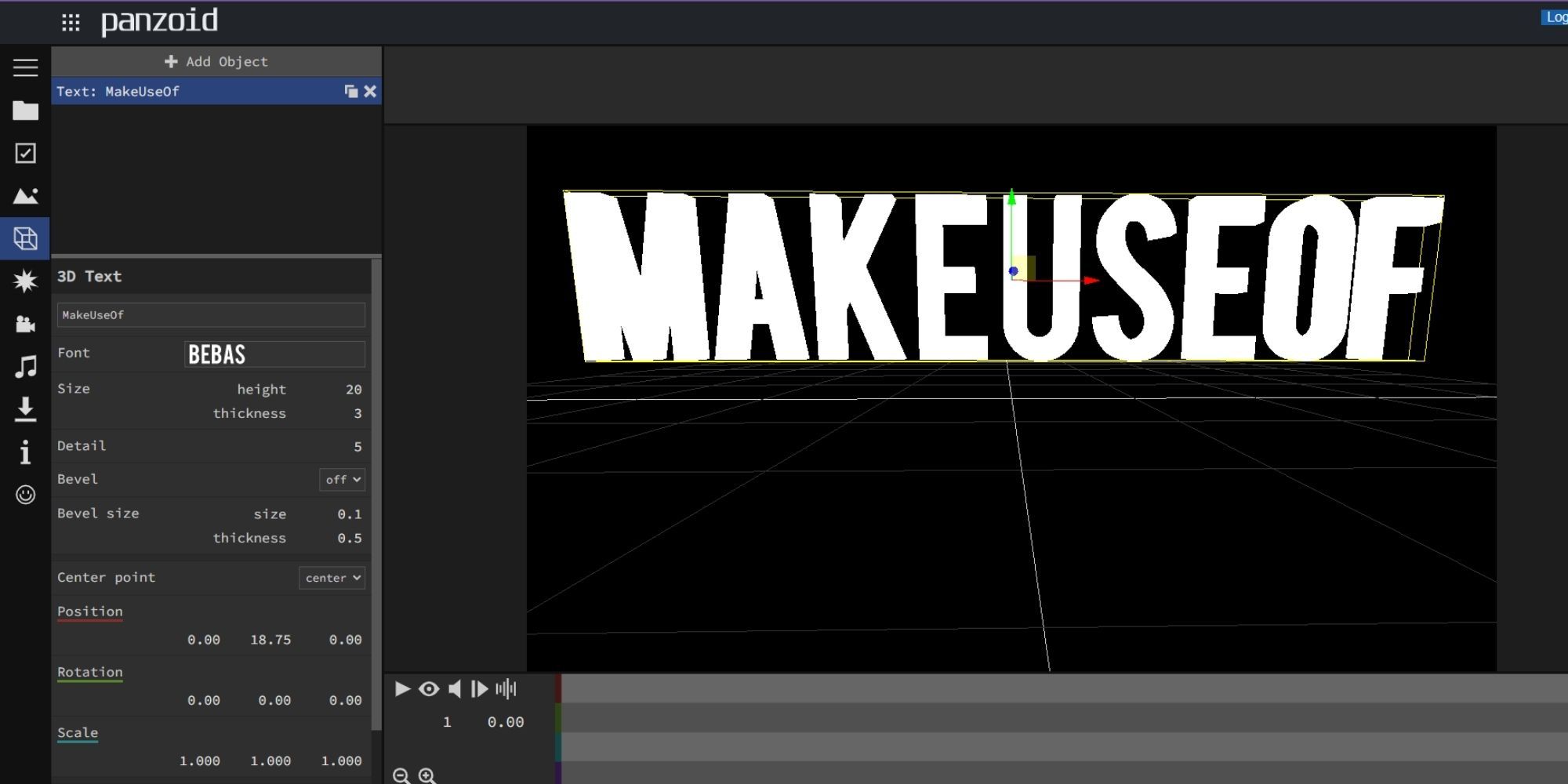 Новый проект в Panzoid.