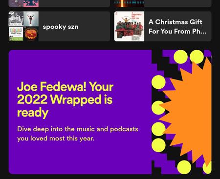 Карточка Wrapped на вкладке «Главная» приложения.