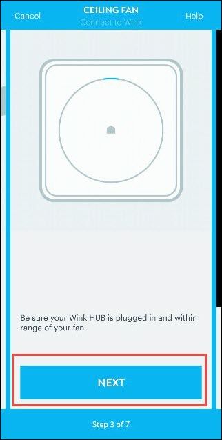 Wink Hub подключён и включён
