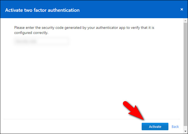 Ввод кода из приложения аутентификации