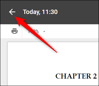 Кнопка возврата к текущей версии документа