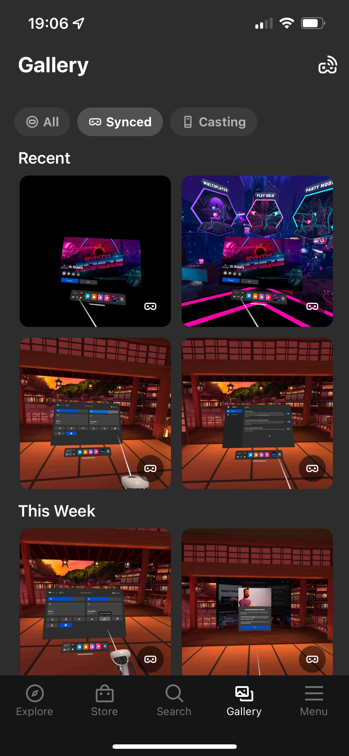 Oculus Quest Mobile App Gallery