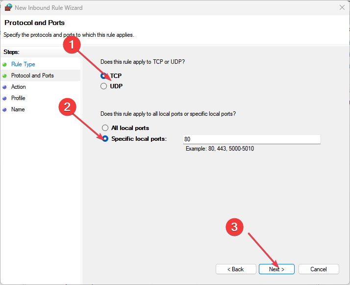 Указание порта 587 или 25