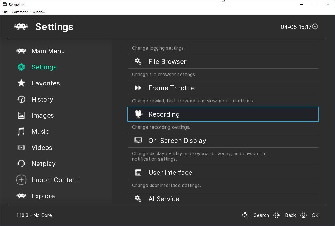 Параметры записи и кодирования