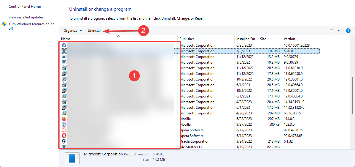 Список установленных Java в «Программы и компоненты»