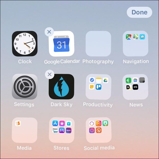 iPhone: долгое нажатие на приложение до покачивания