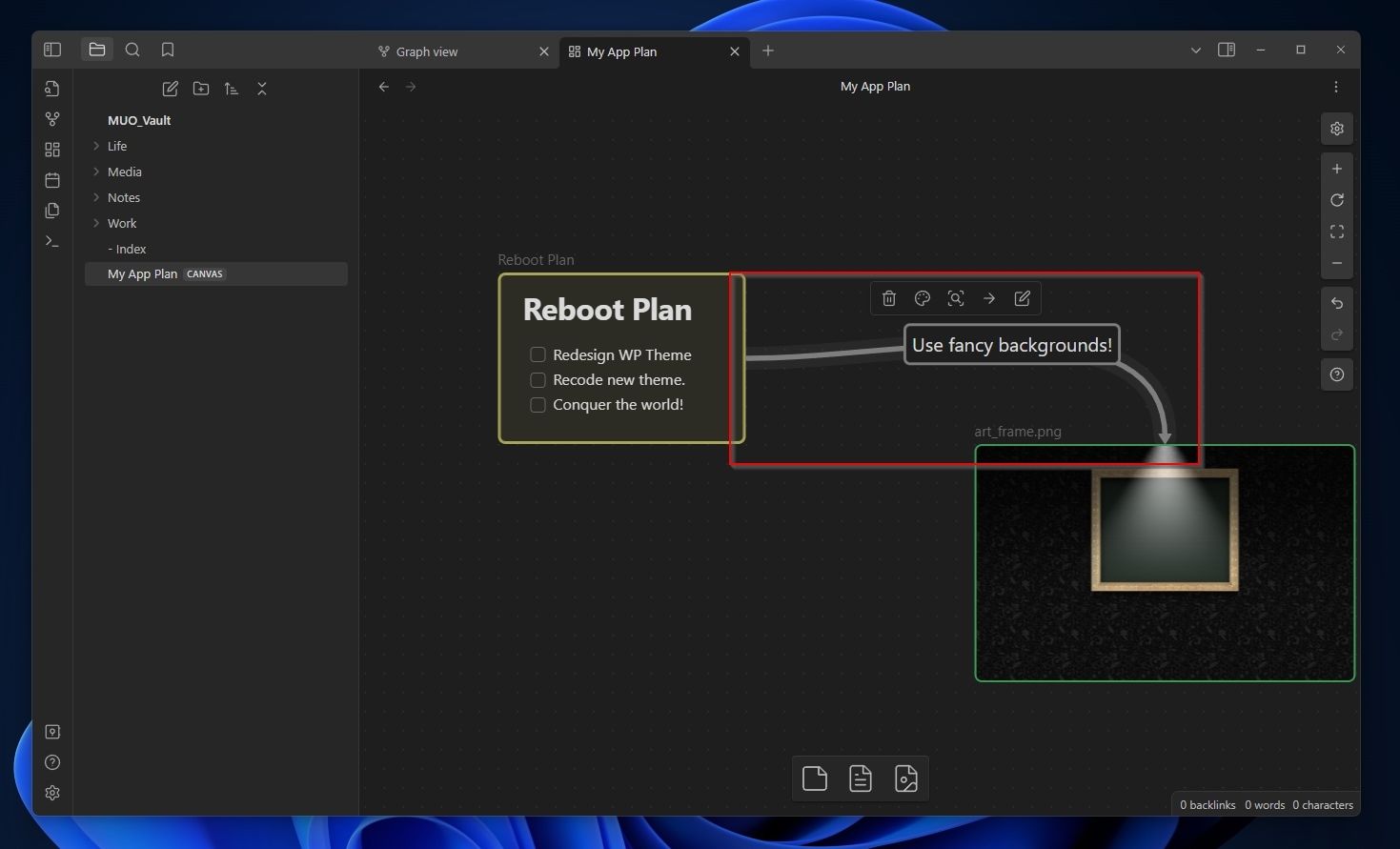 Редактирование метки соединителя на Canvas