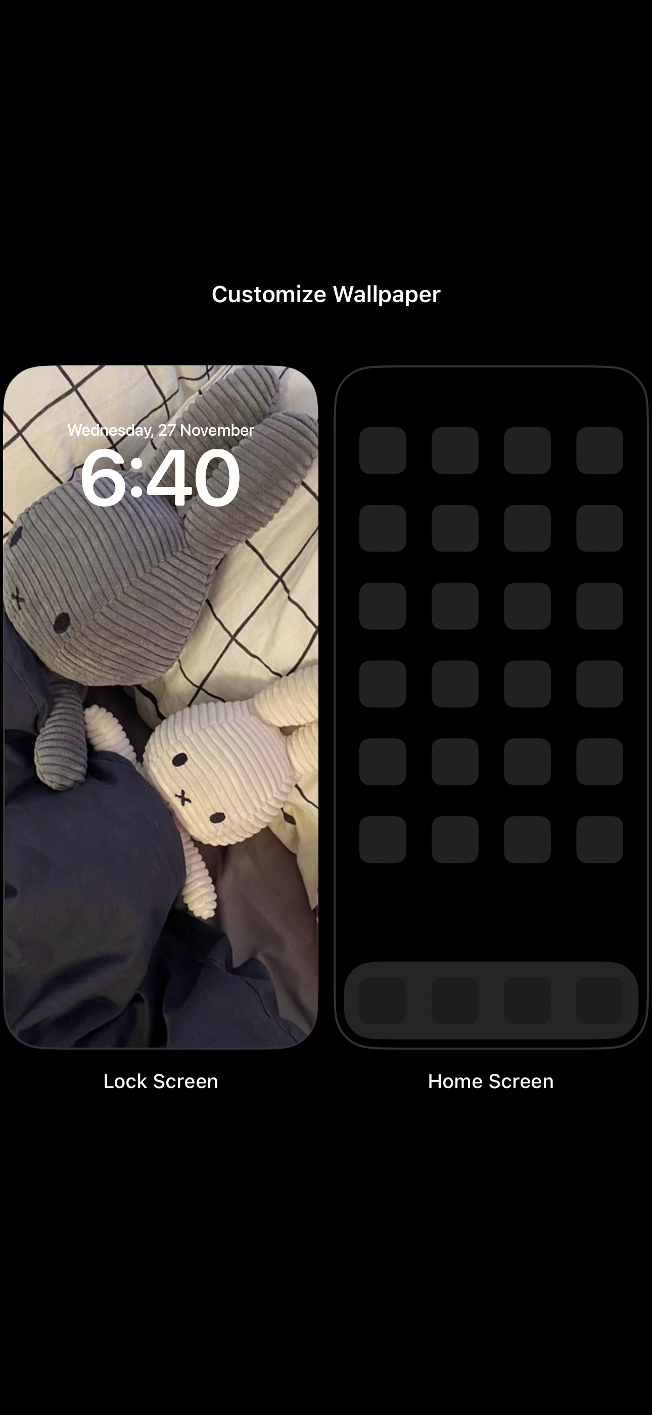 Customize Wallpaper for Lock Screen and Home Screen