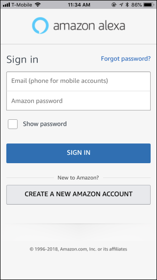 Иконка Alexa в приложении Amazon, выделенная рядом с корзиной