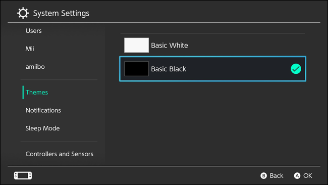Nintendo Switch Background Settings