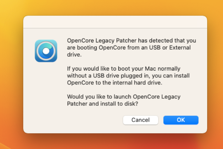 Установка OpenCore на диск после завершения установки macOS