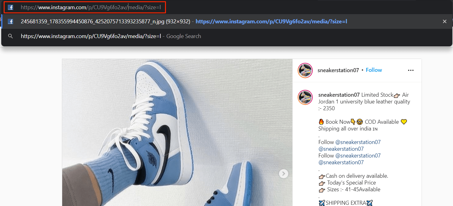 Добавьте в конец URL /media/?size=l