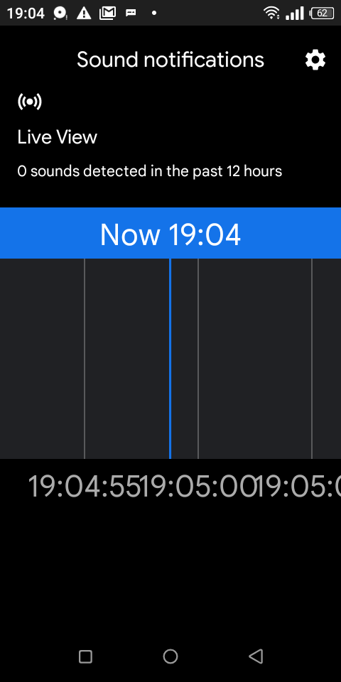 Экран настроек уведомлений о звуках в Live Transcribe