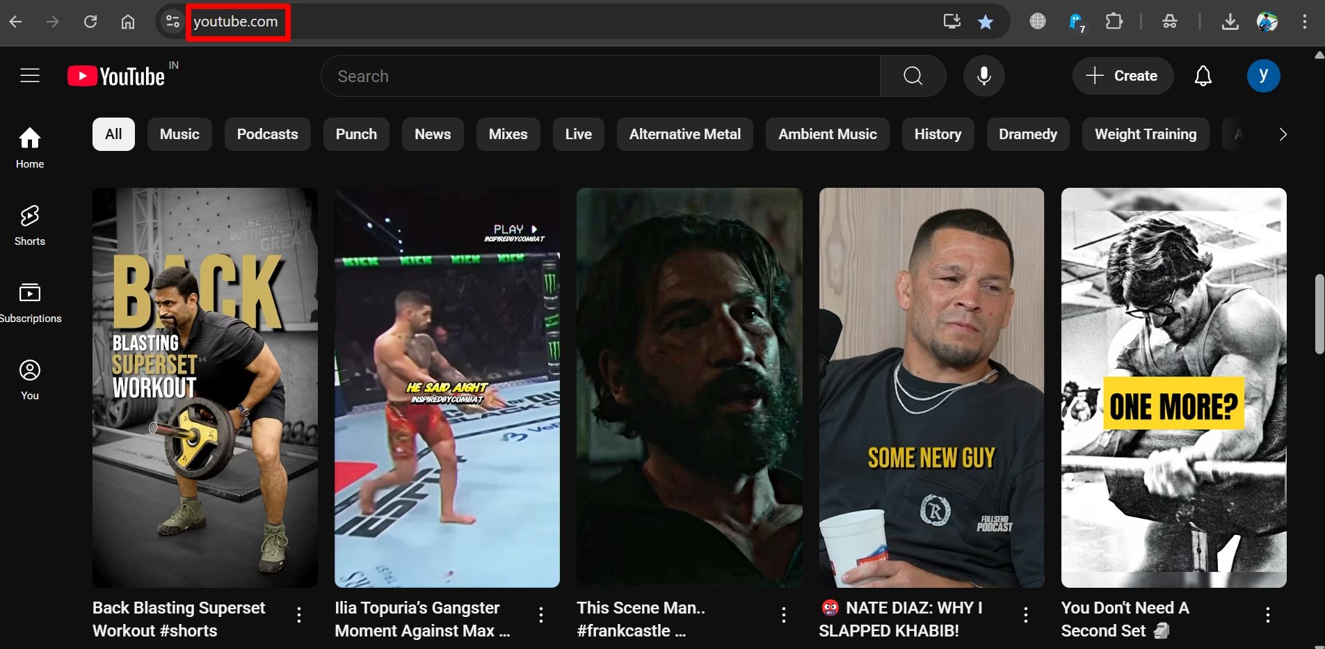 YouTube в браузере на ПК