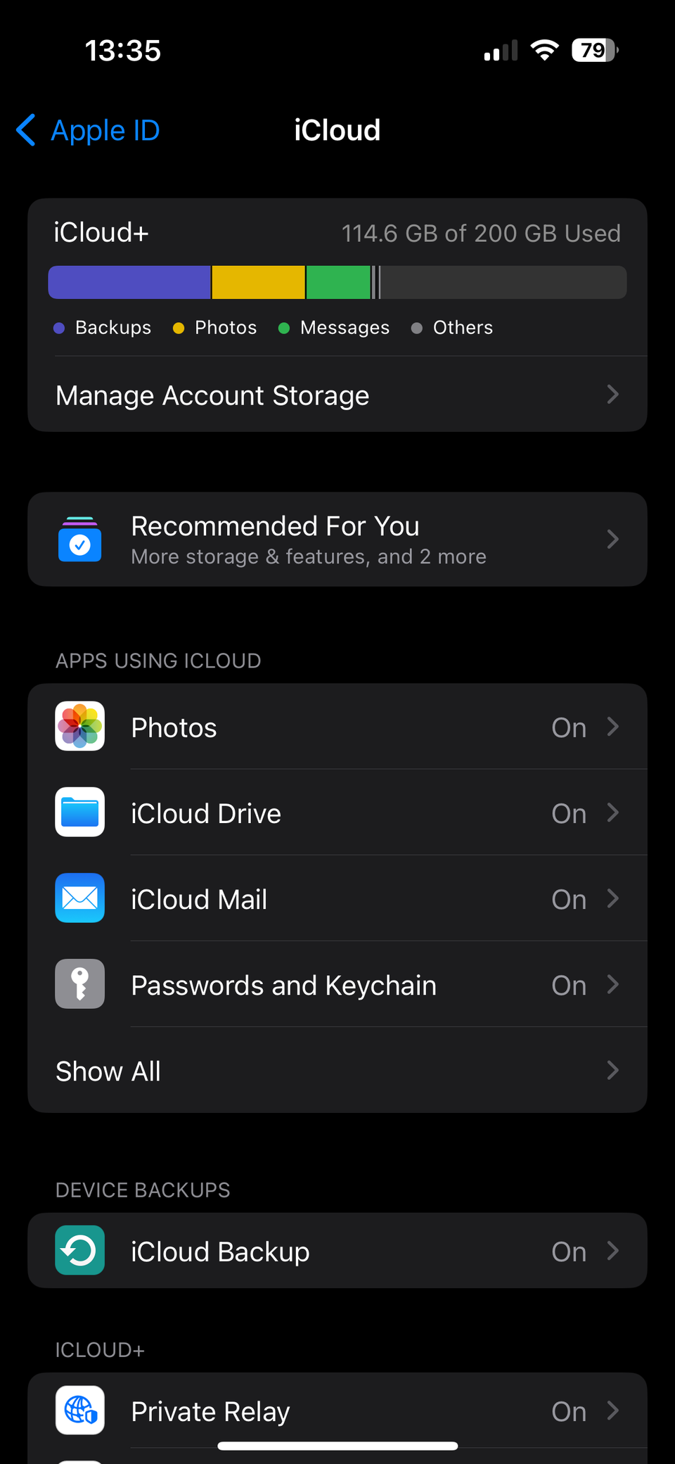 Обзор хранилища iCloud на iPhone