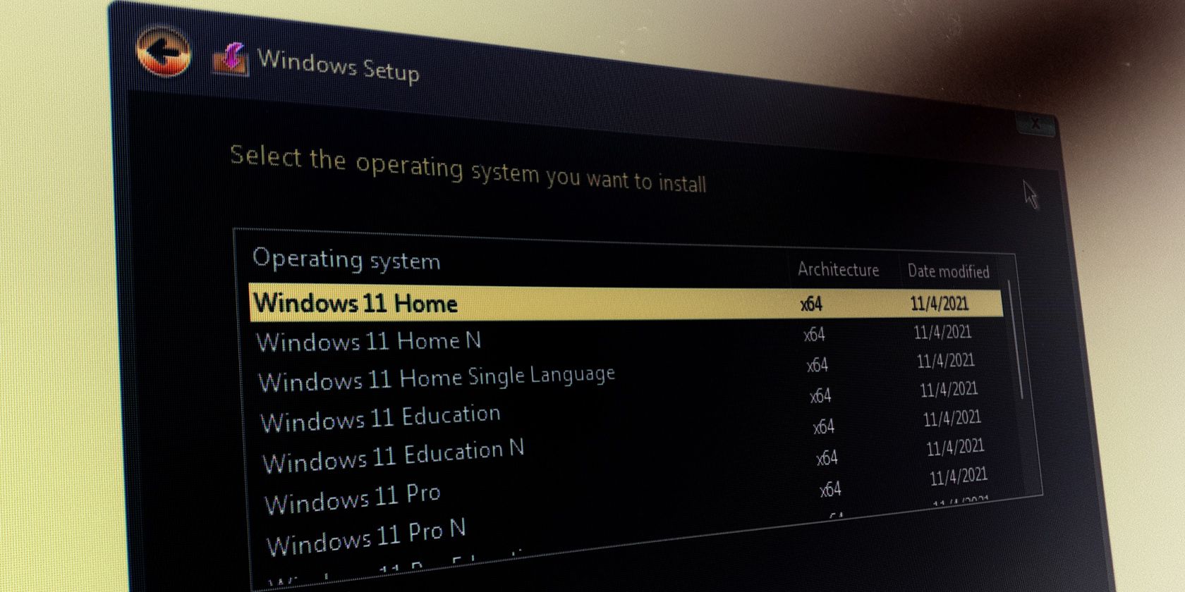 Выбор редакции Windows 11 при чистой установке