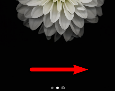 Экран с виджетами после свайпа вправо