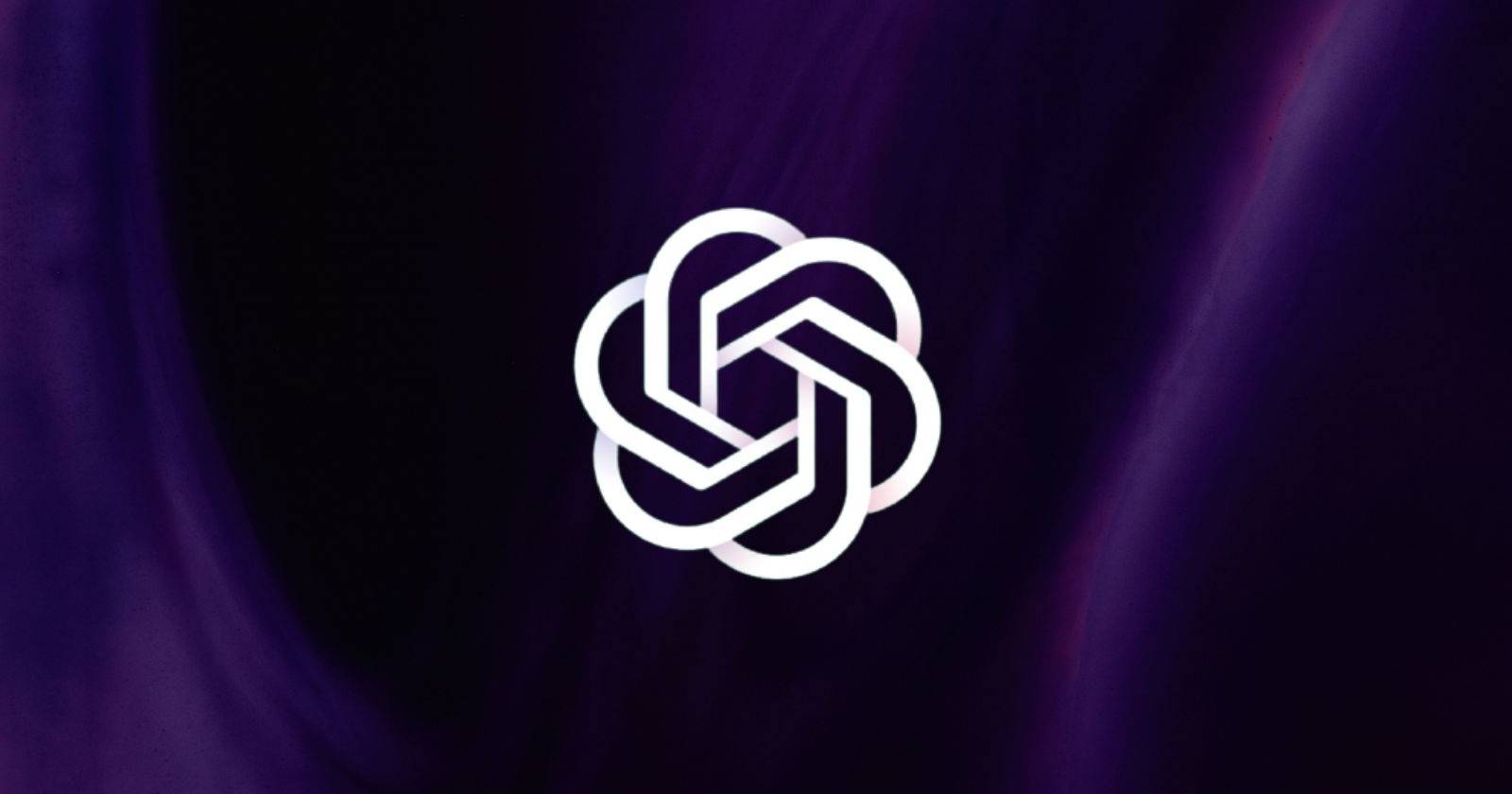 Логотип ChatGPT на тёмно-фиолетовом фоне