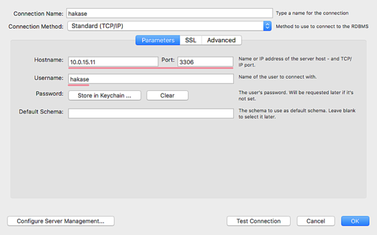 Настройка соединения в MySQL Workbench