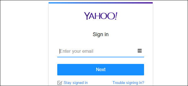 Страница завершения аккаунта Yahoo