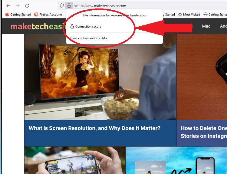 Изображение замка SSL в адресной строке браузера