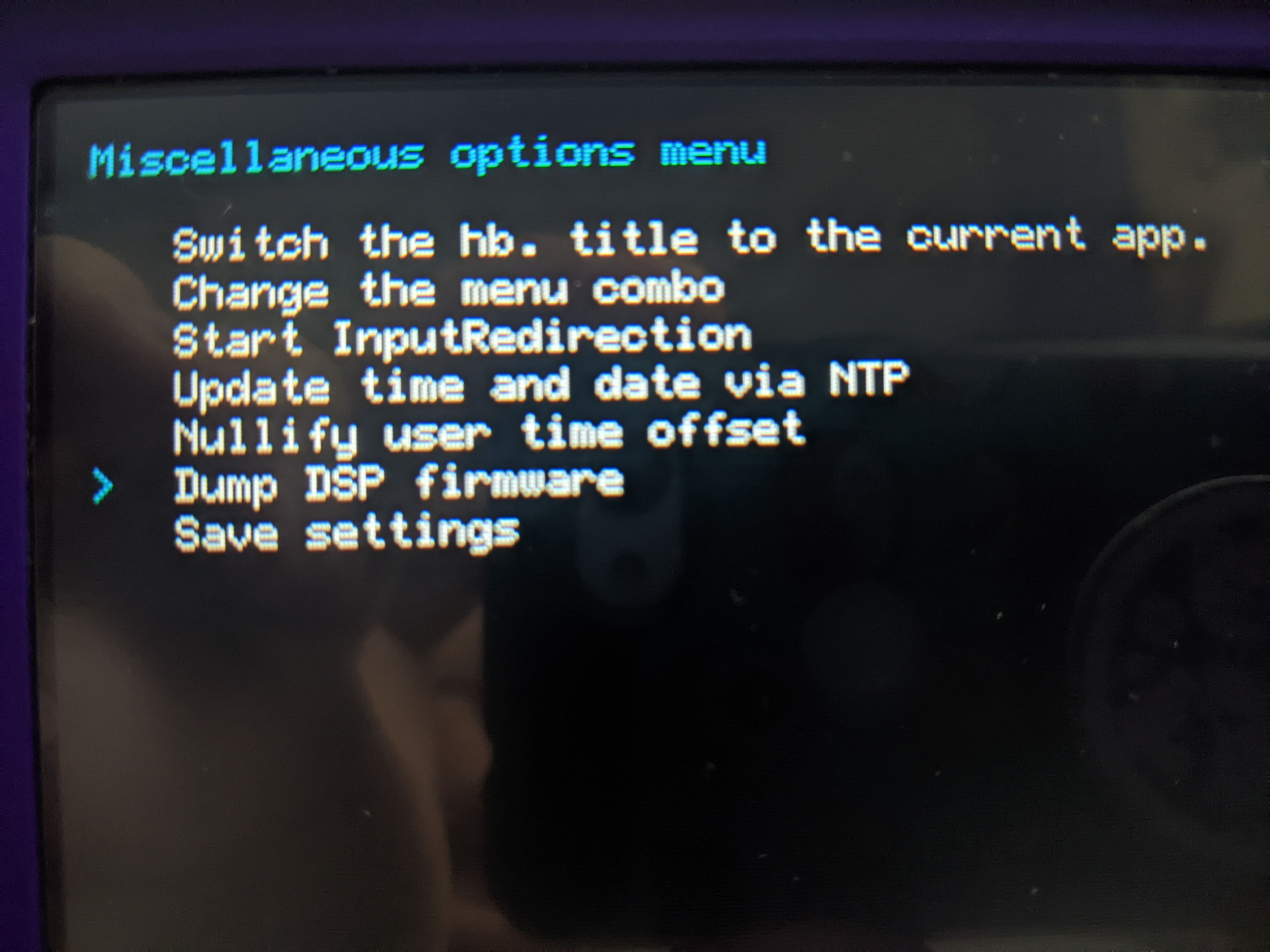 Выбор опции для дампа DSP‑прошивки перед установкой дополнительных приложений.