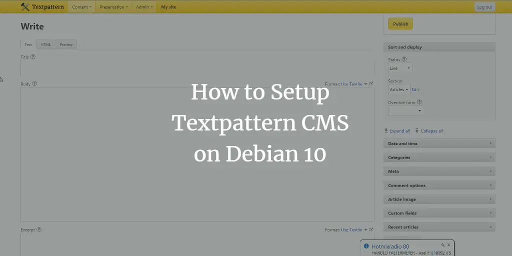 Установка Textpattern на Debian 10