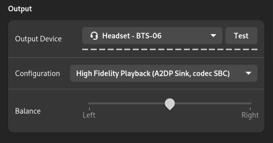 Настройки звука для Bluetooth-гарнитуры