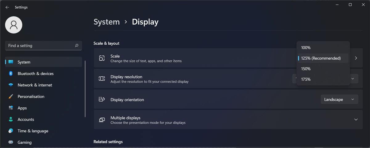 Параметры отображения в Windows