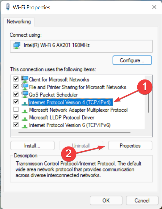 Параметры IPv4 (TCP/IPv4)
