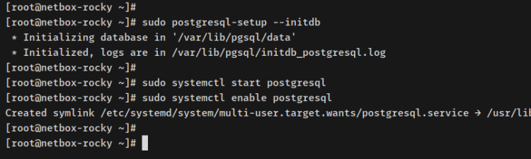 Инициализация PostgreSQL