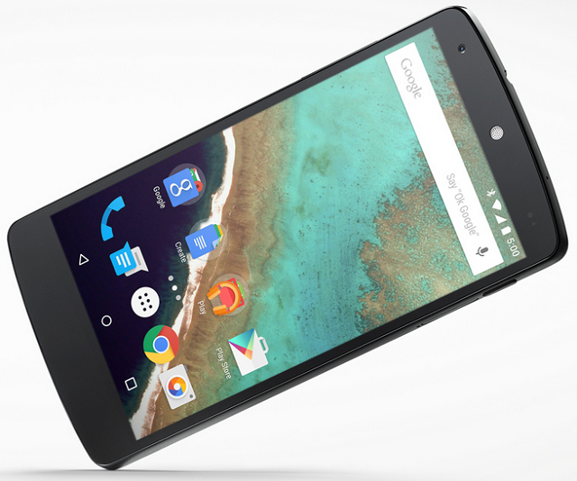 Nexus 5 на рабочем столе с Android