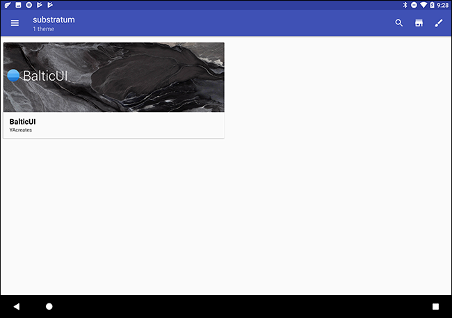 Интерфейс Substratum с выбранной темой