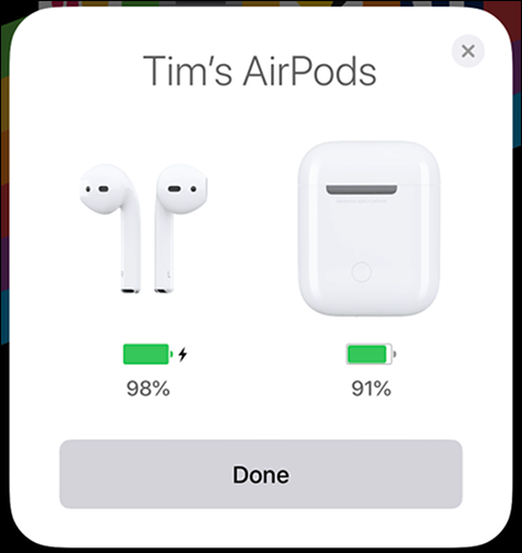AirPods на iPhone — экран подтверждения сопряжения