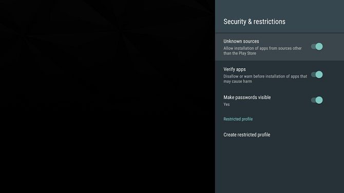 Разрешение установки из неизвестных источников