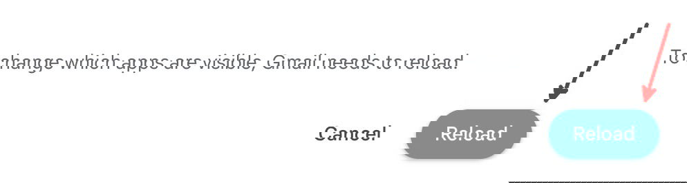 Кнопка Перезагрузить в Gmail