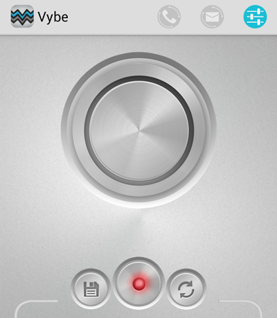 Экран настройки вибрации в Vybe