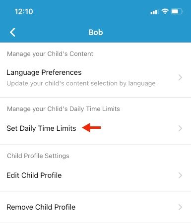 set daily time limits