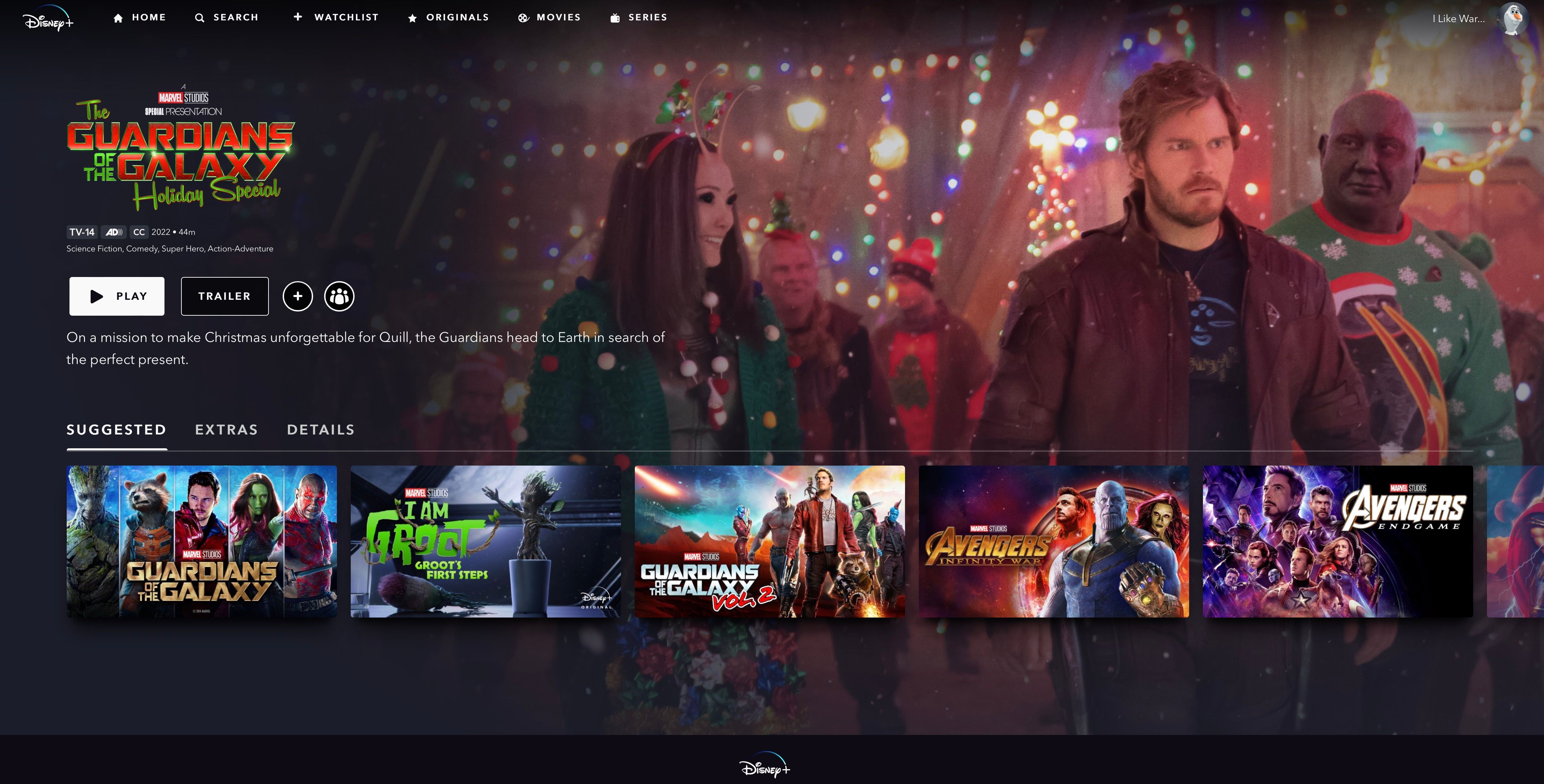 Пример аудиоописания Disney+ для 