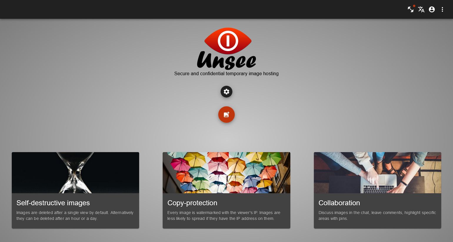 Загрузить изображение с настройками времени жизни и первого просмотра