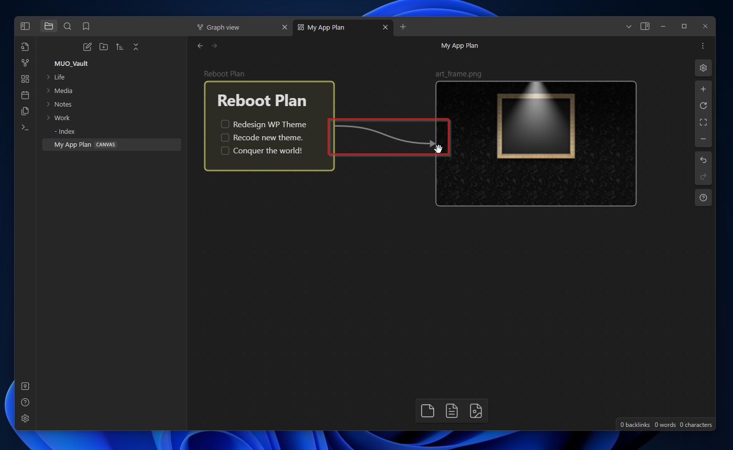 Точки соединителей у карточек на Canvas